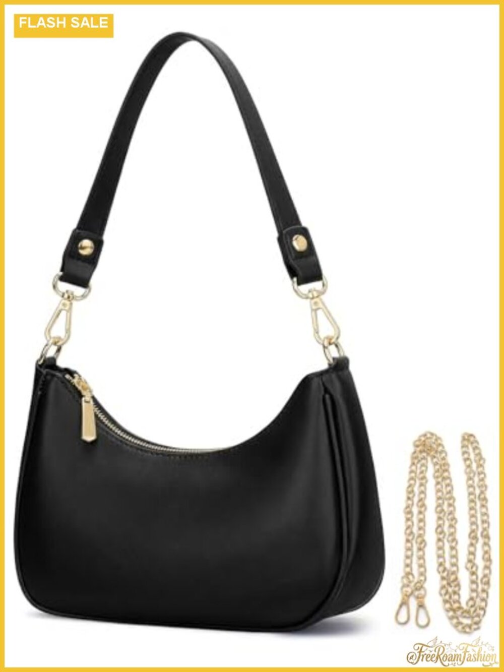 Women's Vegan Leather Hobo Shoulder Bag Small Mini Purse Crescent Retro